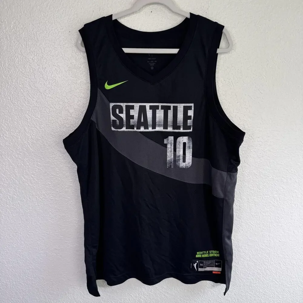 Nike Seattle Black Gray Basketball Jersey #10 Sue Bird